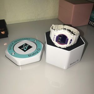Baby G White and Purple Watch